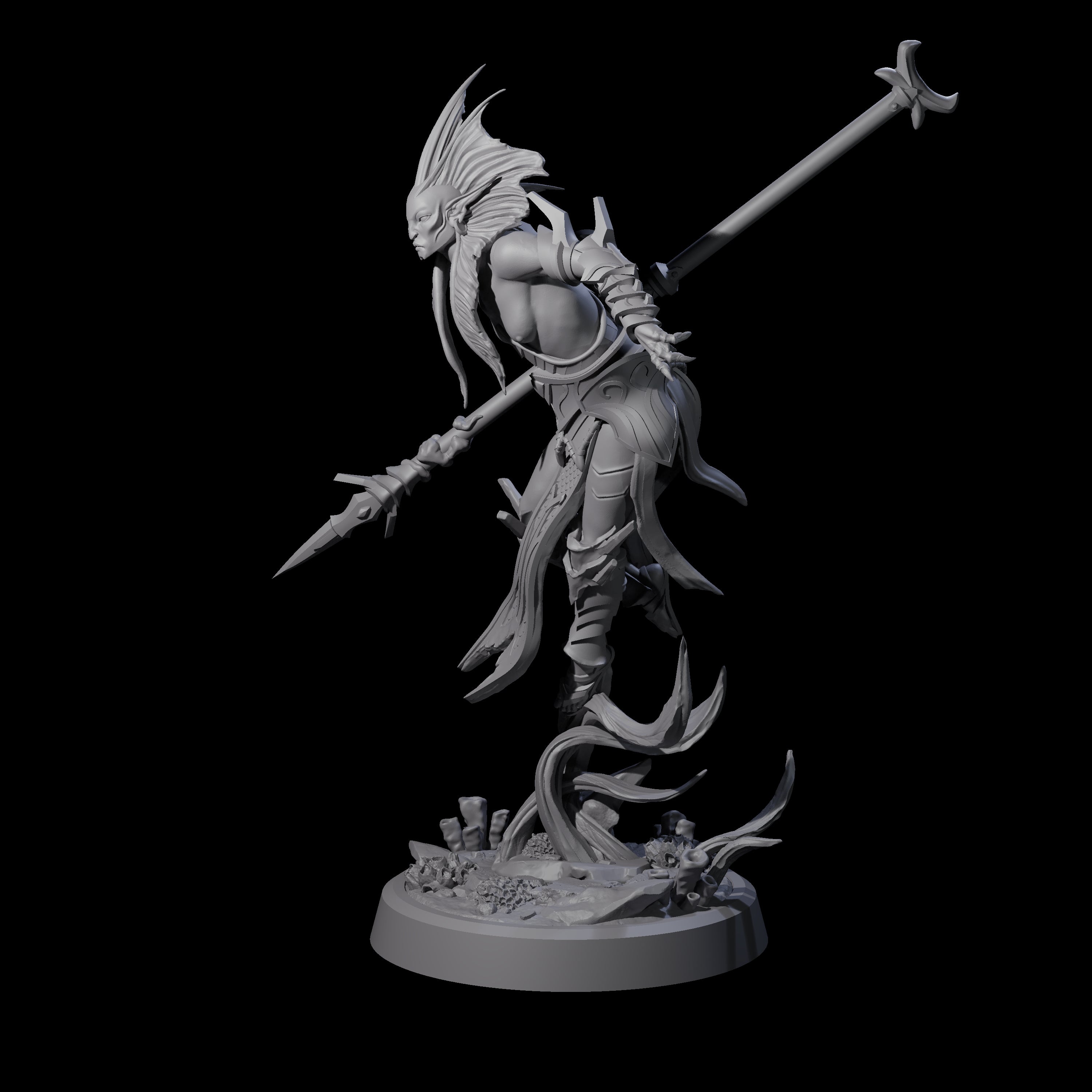 Swinging Abyssal Myrmidon D Miniature for Dungeons and Dragons, Pathfinder or other TTRPGs
