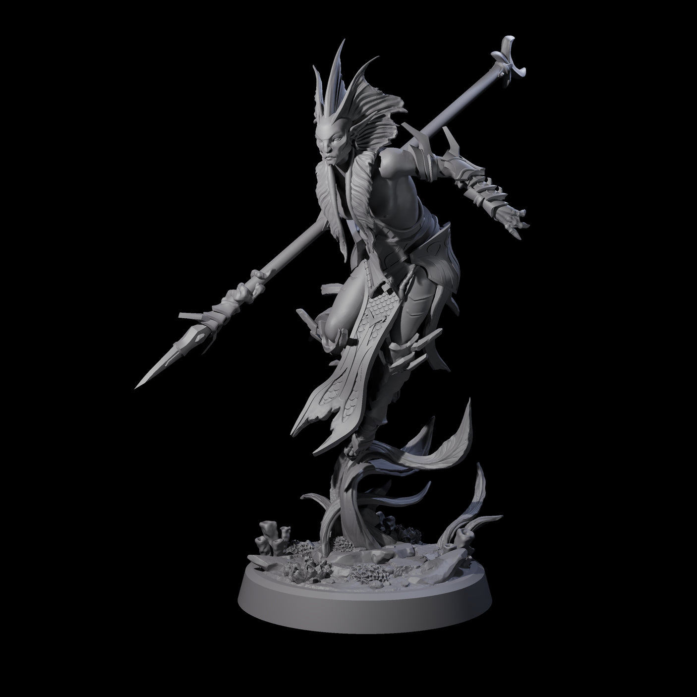 Swinging Abyssal Myrmidon D Miniature for Dungeons and Dragons, Pathfinder or other TTRPGs