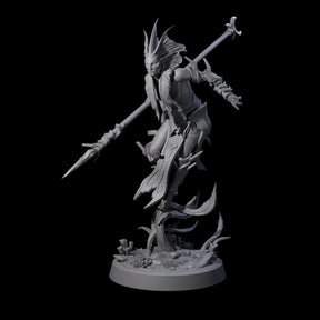 Swinging Abyssal Myrmidon D Miniature for Dungeons and Dragons, Pathfinder or other TTRPGs