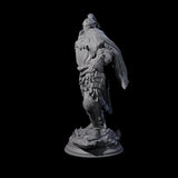 Swinging Armoured Champion Miniature for Dungeons and Dragons, Pathfinder or other TTRPGs