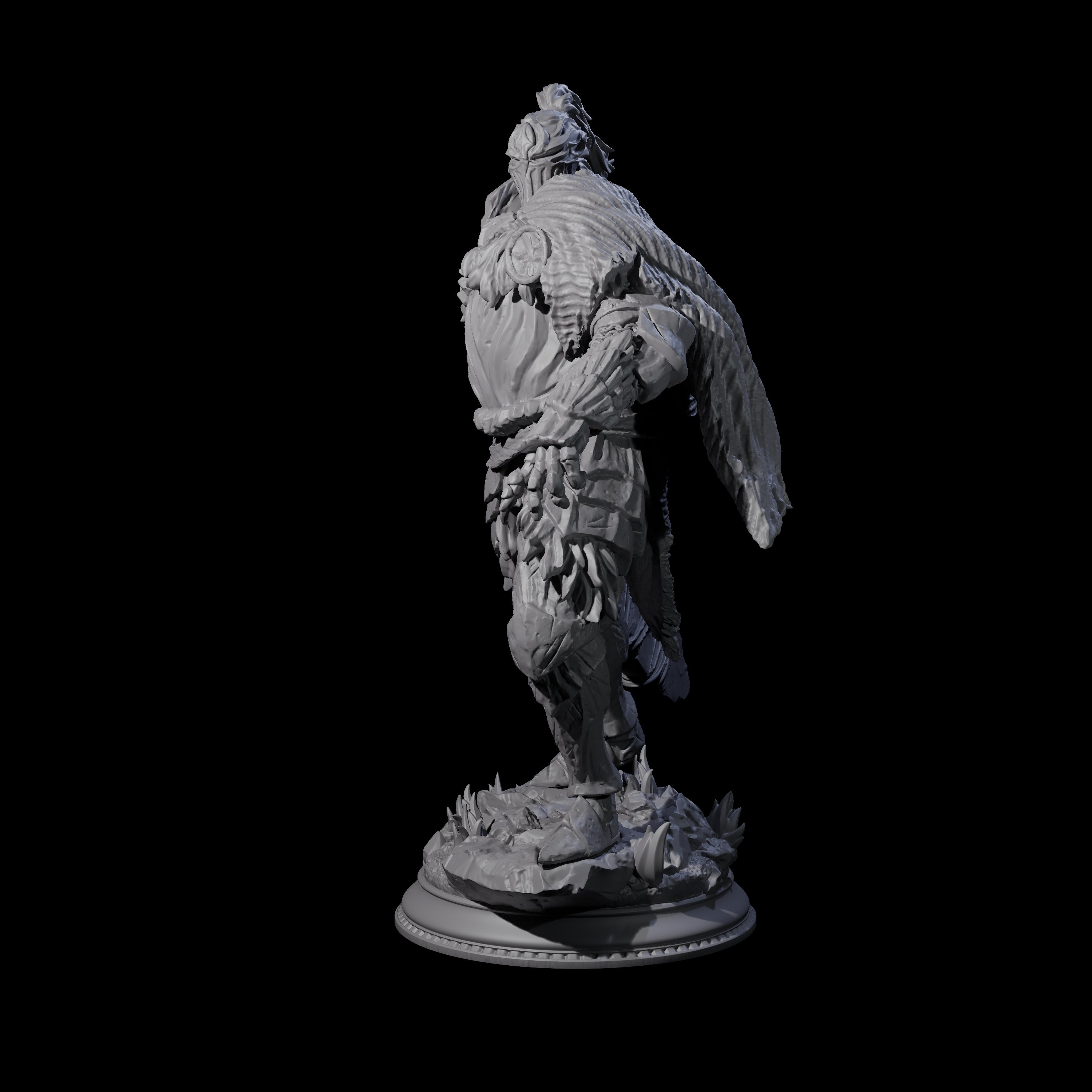 Swinging Armoured Champion Miniature for Dungeons and Dragons, Pathfinder or other TTRPGs