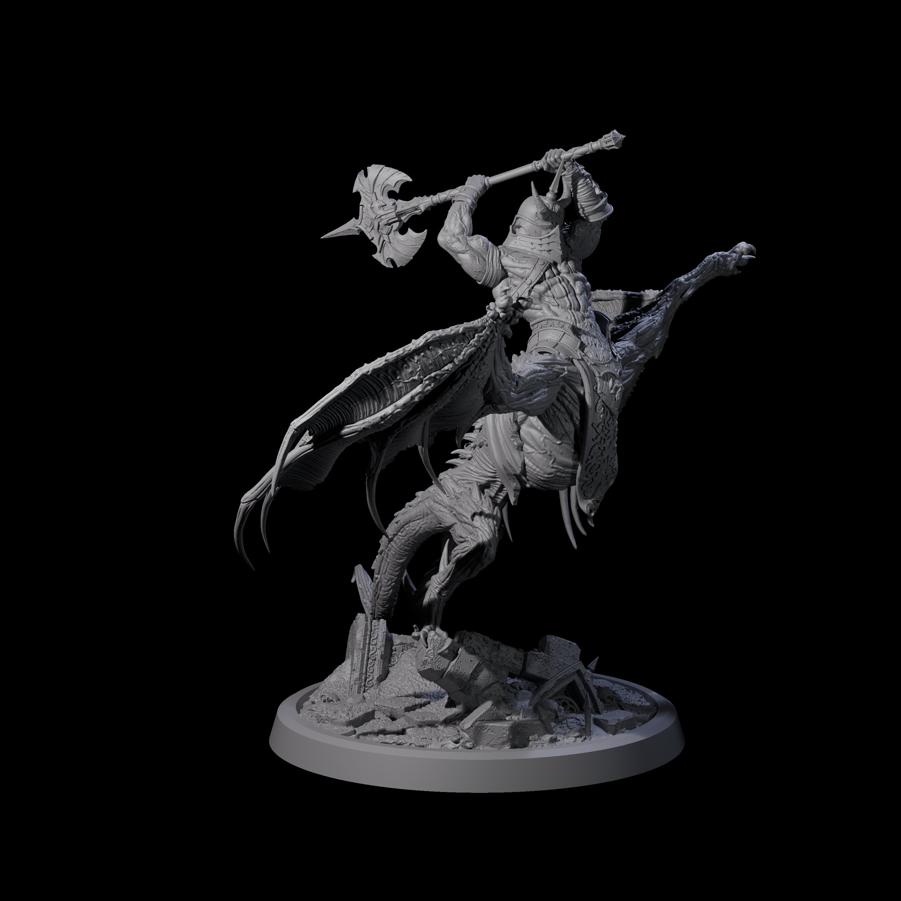 Swinging Bat-Like Cambion B Miniature for Dungeons and Dragons, Pathfinder or other TTRPGs
