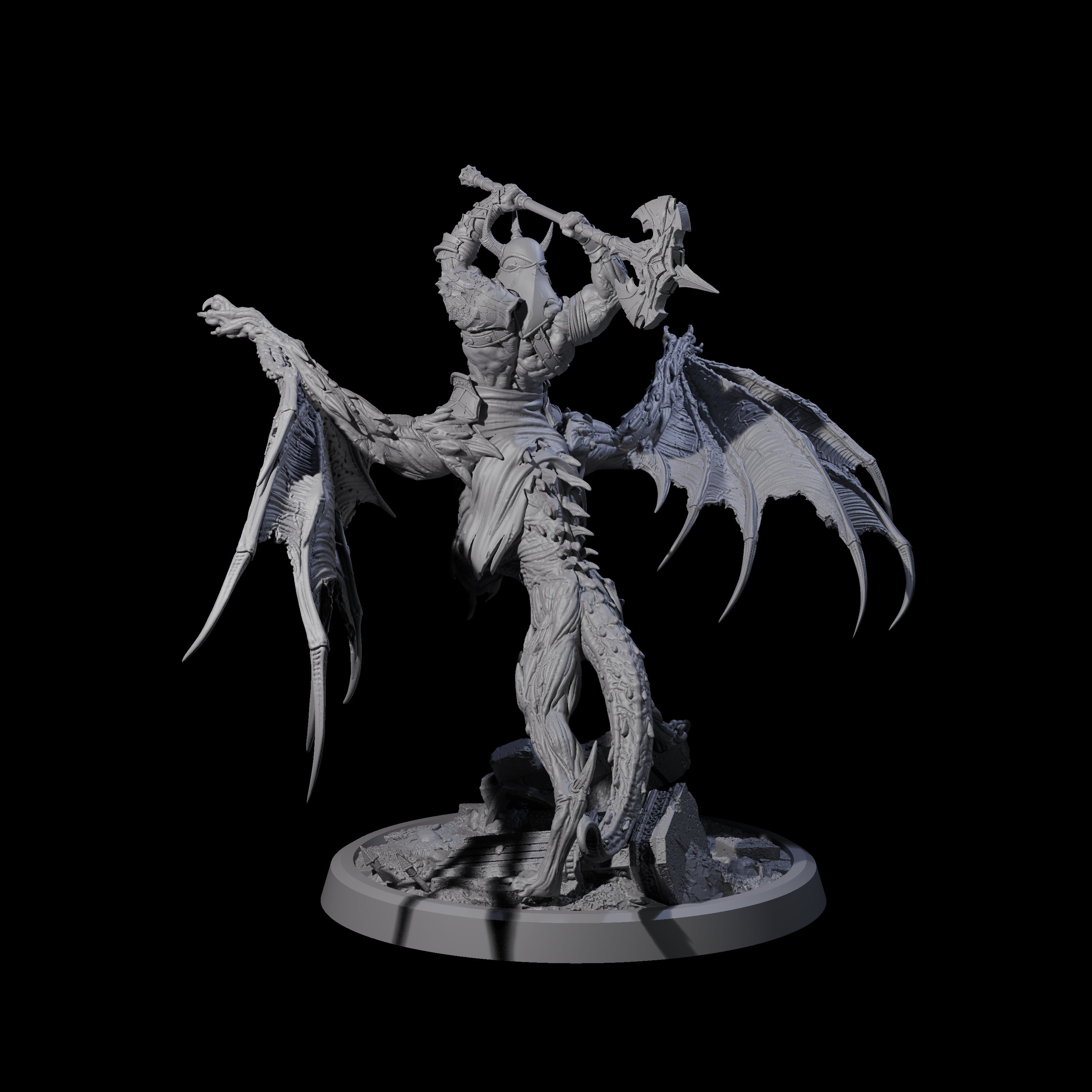 Swinging Bat-Like Cambion B Miniature for Dungeons and Dragons, Pathfinder or other TTRPGs