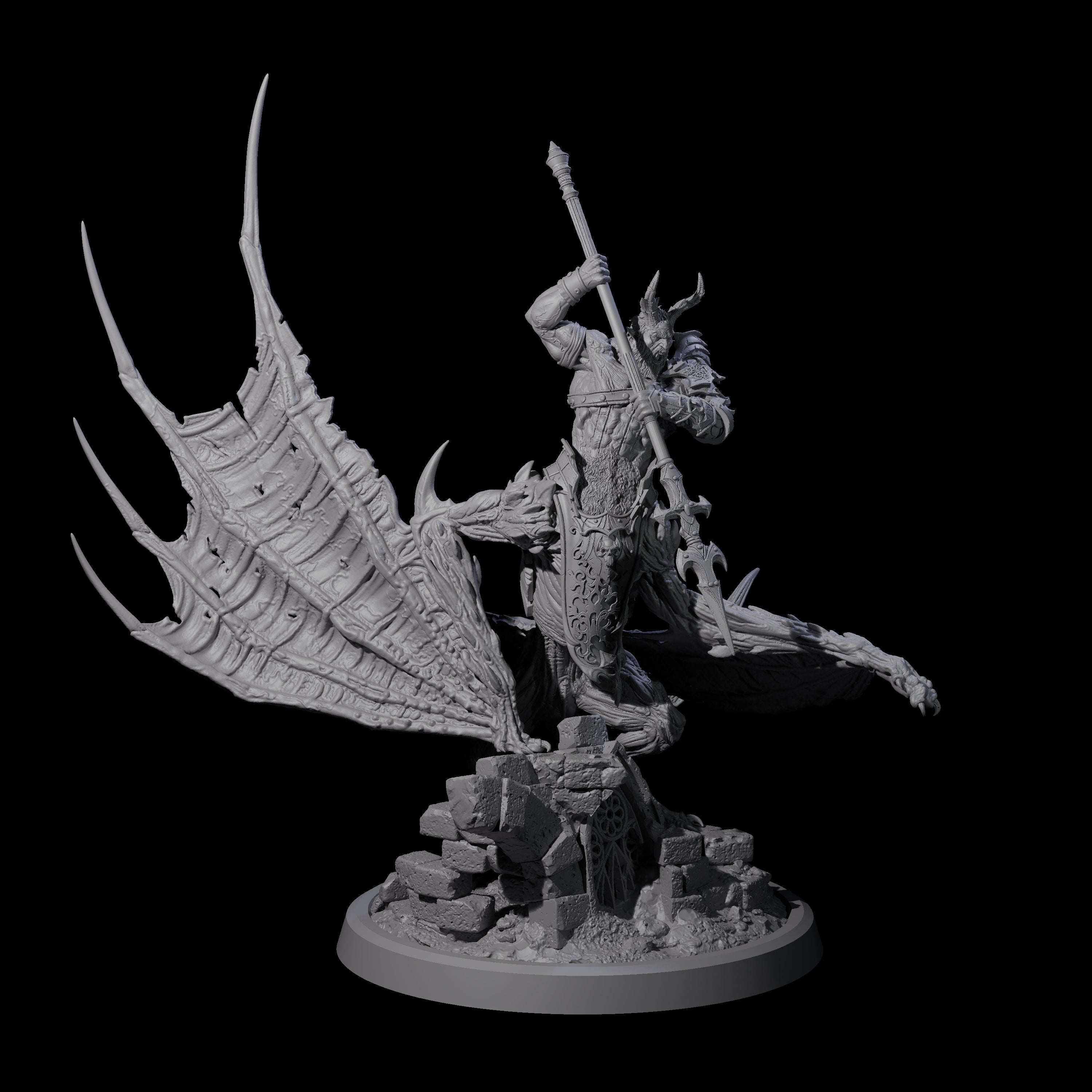 Swinging Bat-Like Cambion C Miniature for Dungeons and Dragons, Pathfinder or other TTRPGs