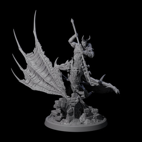 Swinging Bat-Like Cambion C Miniature for Dungeons and Dragons, Pathfinder or other TTRPGs