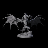 Swinging Bat-Like Cambion D Miniature for Dungeons and Dragons, Pathfinder or other TTRPGs