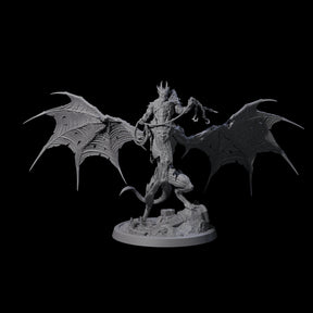 Swinging Bat-Like Cambion D Miniature for Dungeons and Dragons, Pathfinder or other TTRPGs