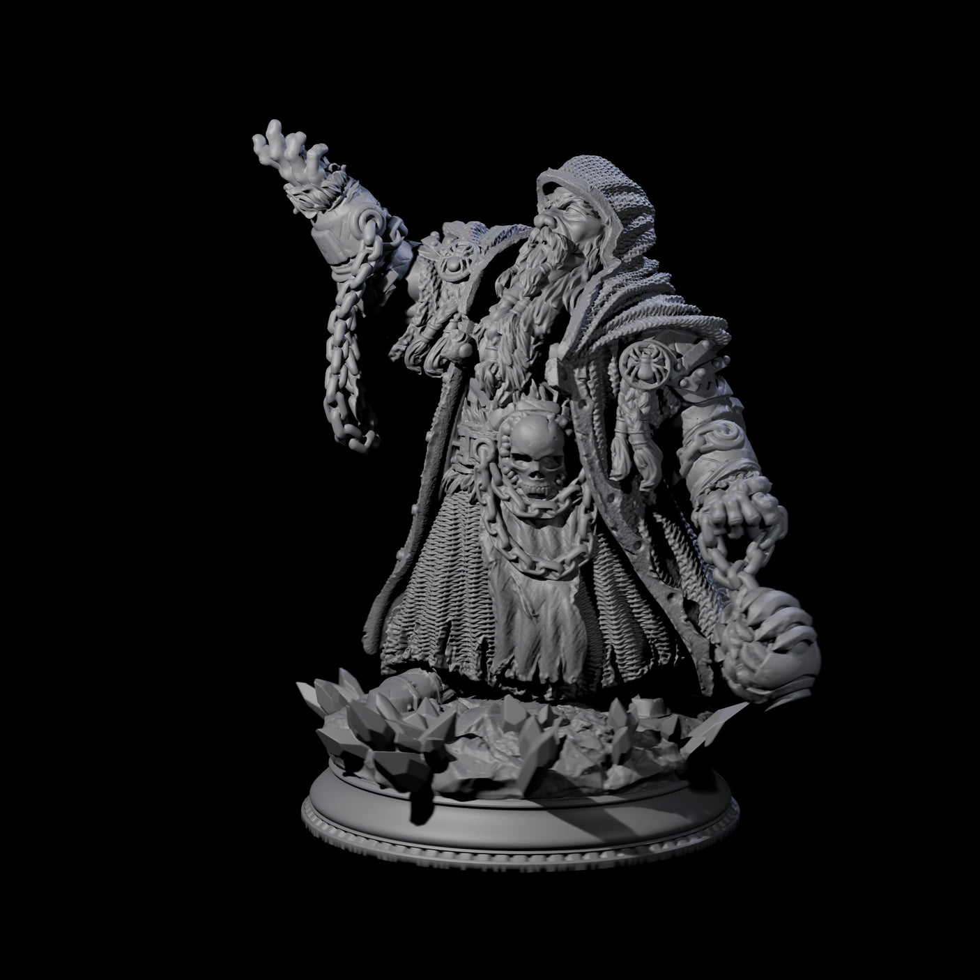 Swinging Death Cleric Miniature for Dungeons and Dragons, Pathfinder or other TTRPGs