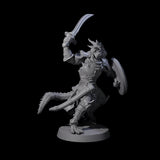 Swinging Dragonborn Flameblade A Miniature for Dungeons and Dragons, Pathfinder or other TTRPGs