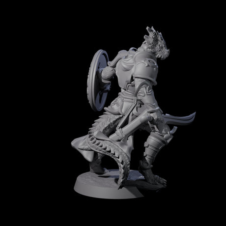 Swinging Dragonborn Flameblade B Miniature for Dungeons and Dragons, Pathfinder or other TTRPGs