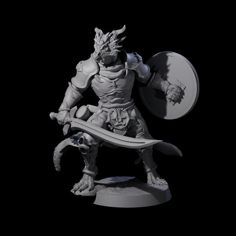 Swinging Dragonborn Flameblade B Miniature for Dungeons and Dragons, Pathfinder or other TTRPGs