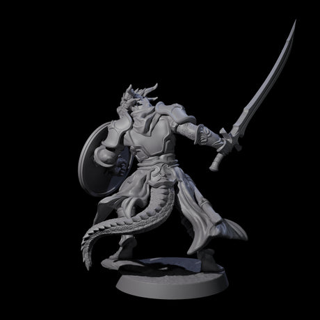 Swinging Dragonborn Flameblade C Miniature for Dungeons and Dragons, Pathfinder or other TTRPGs