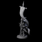 Swinging Dragonborn Flameblade G Miniature for Dungeons and Dragons, Pathfinder or other TTRPGs