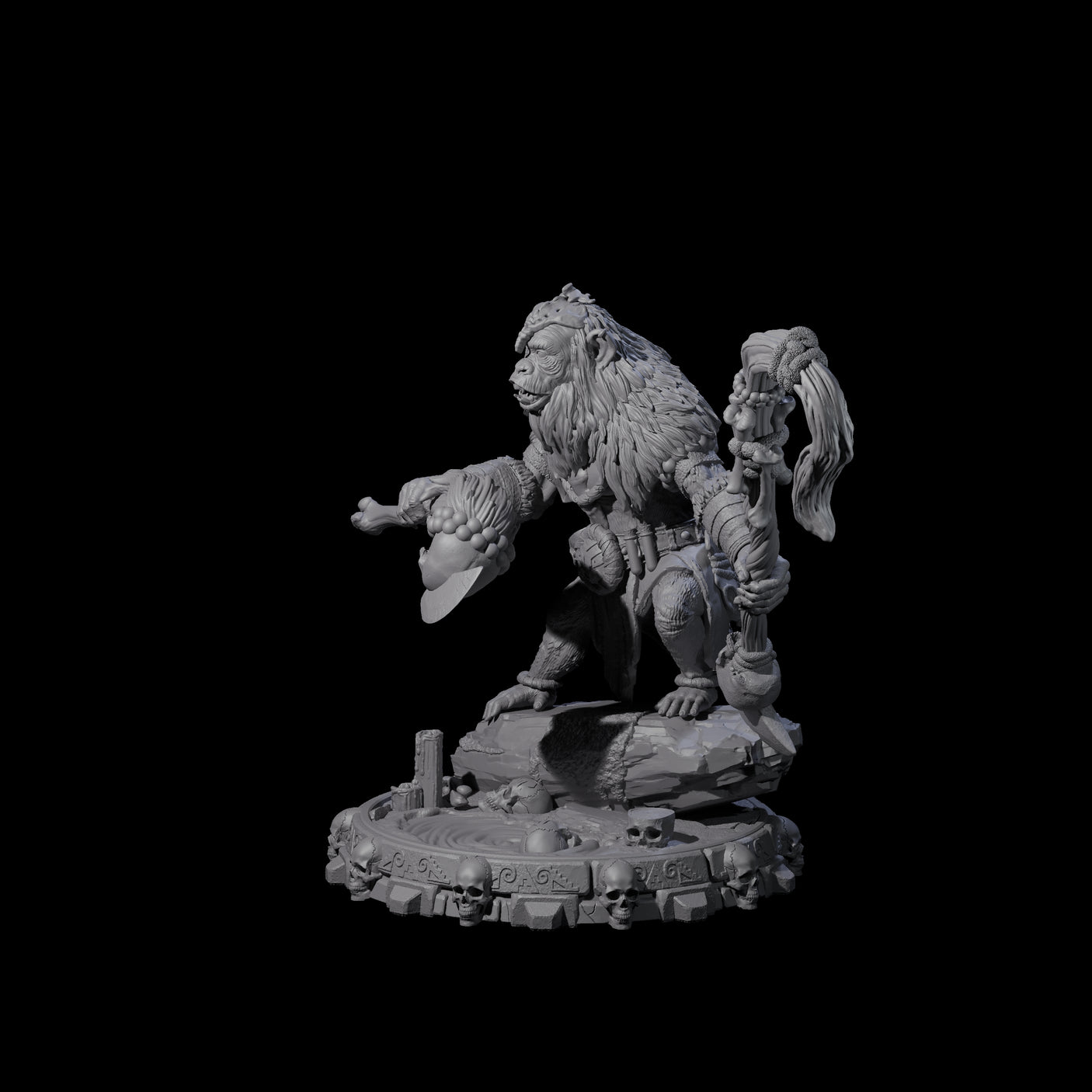 Swinging Hadozee B Miniature for Dungeons and Dragons, Pathfinder or other TTRPGs