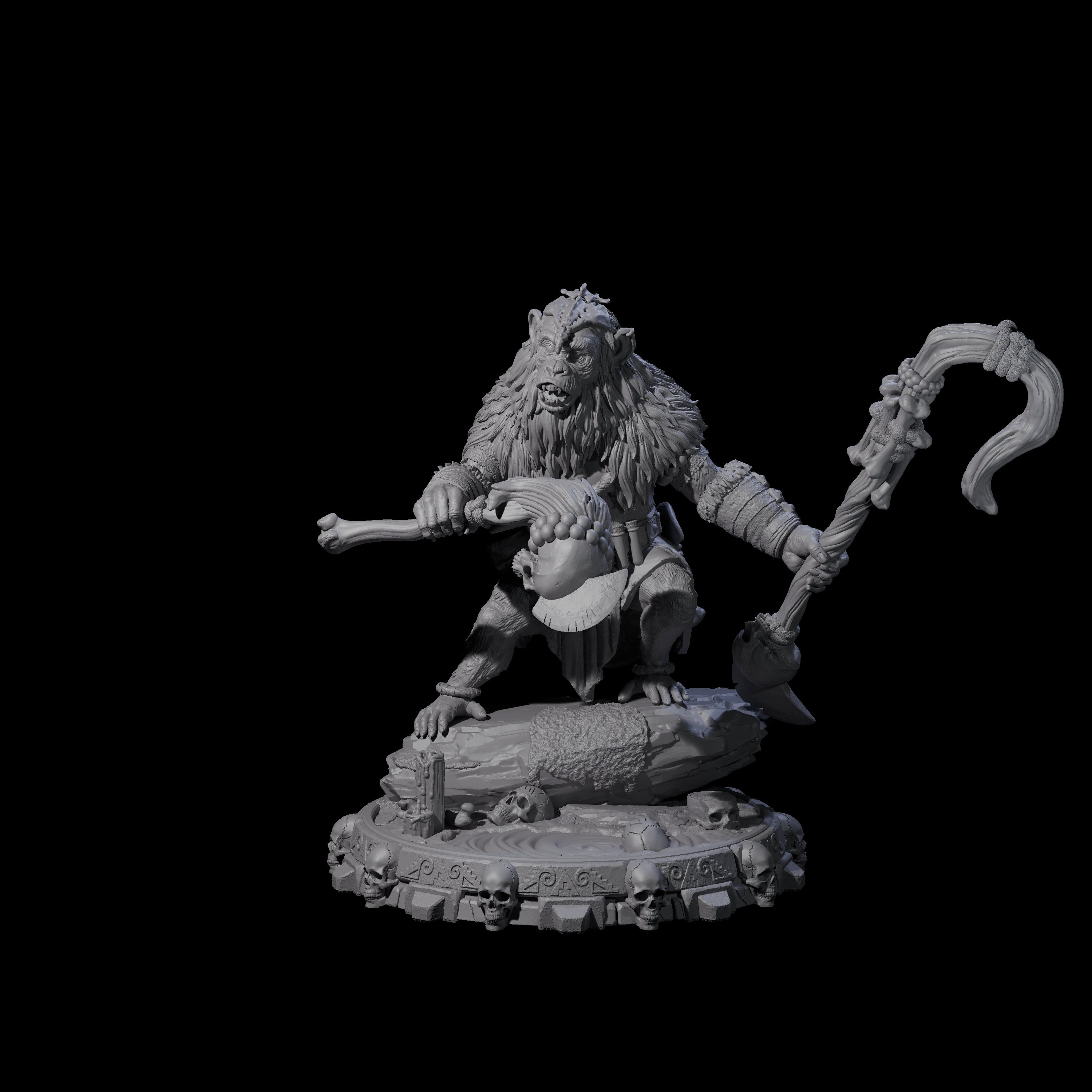 Swinging Hadozee B Miniature for Dungeons and Dragons, Pathfinder or other TTRPGs