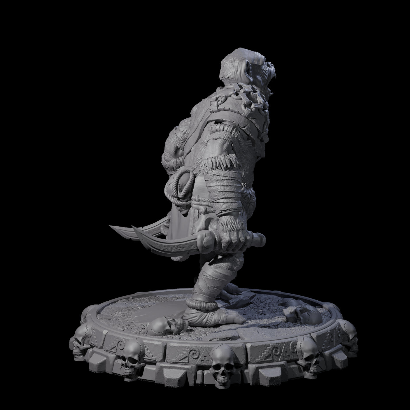 Swinging Hadozee G Miniature for Dungeons and Dragons, Pathfinder or other TTRPGs
