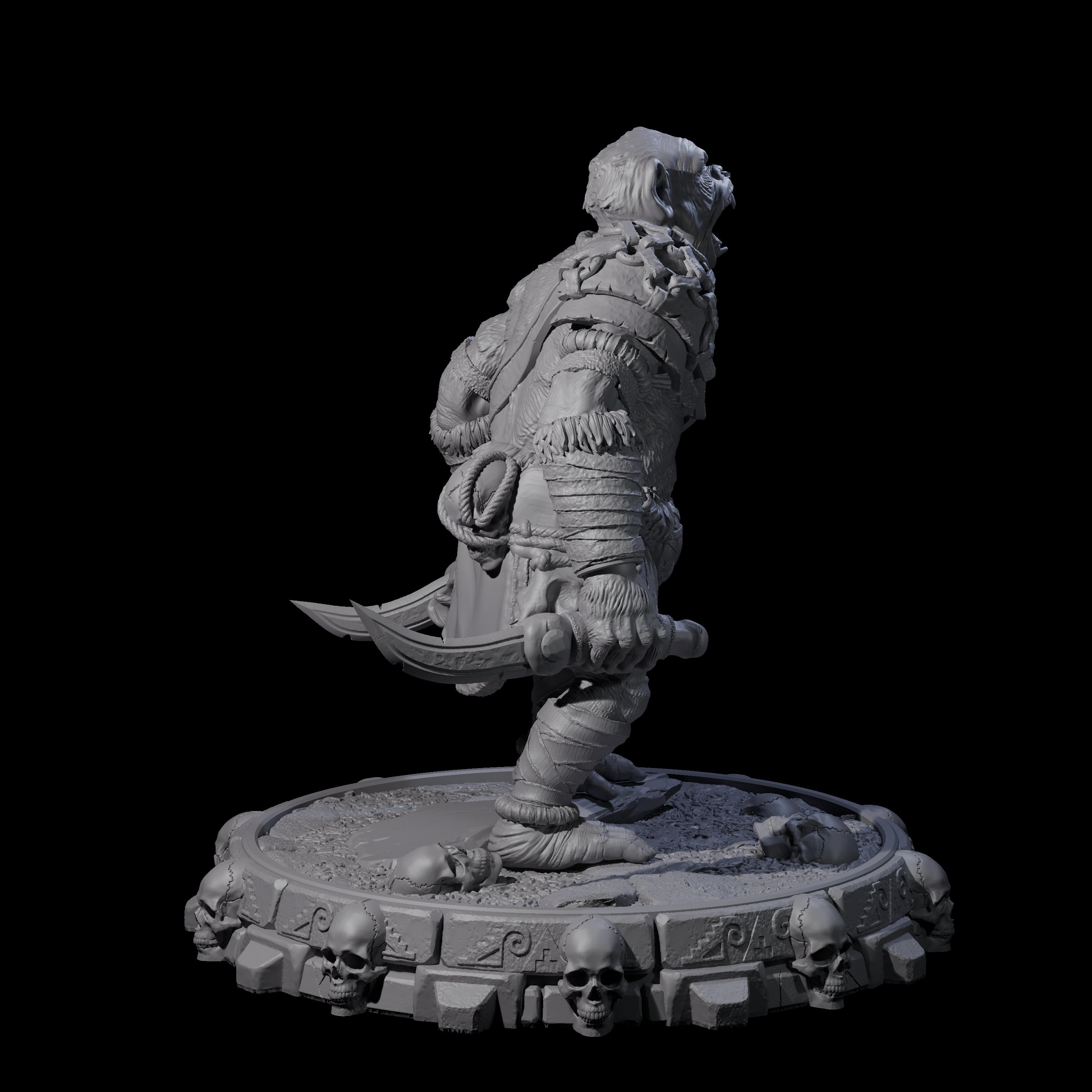Swinging Hadozee G Miniature for Dungeons and Dragons, Pathfinder or other TTRPGs