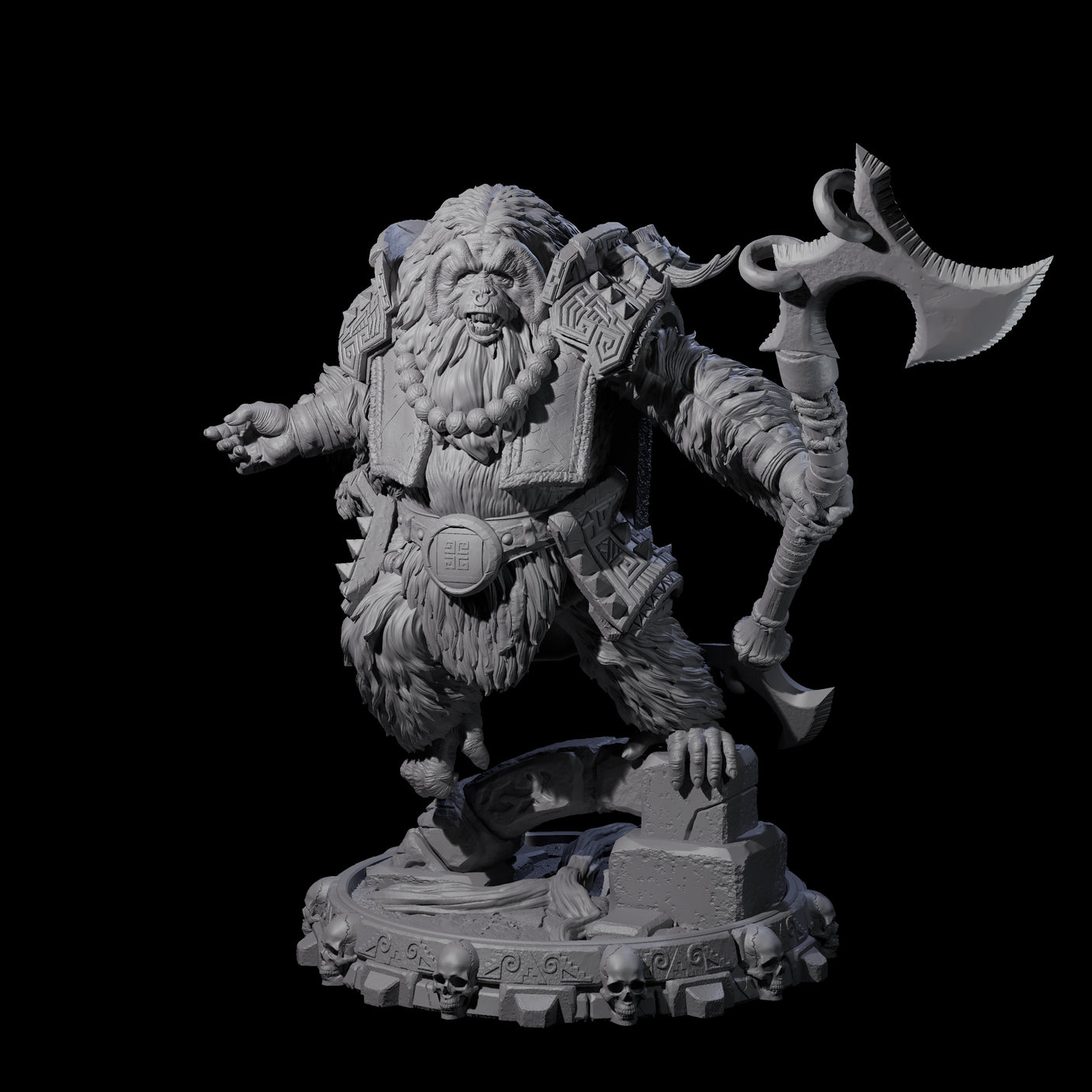 Swinging Hadozee Tribe Miniature for Dungeons and Dragons, Pathfinder or other TTRPGs