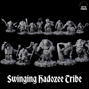 Swinging Hadozee Tribe Miniature for Dungeons and Dragons, Pathfinder or other TTRPGs