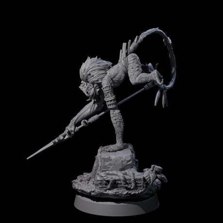Swinging Hazodee Shaman A Miniature for Dungeons and Dragons, Pathfinder or other TTRPGs
