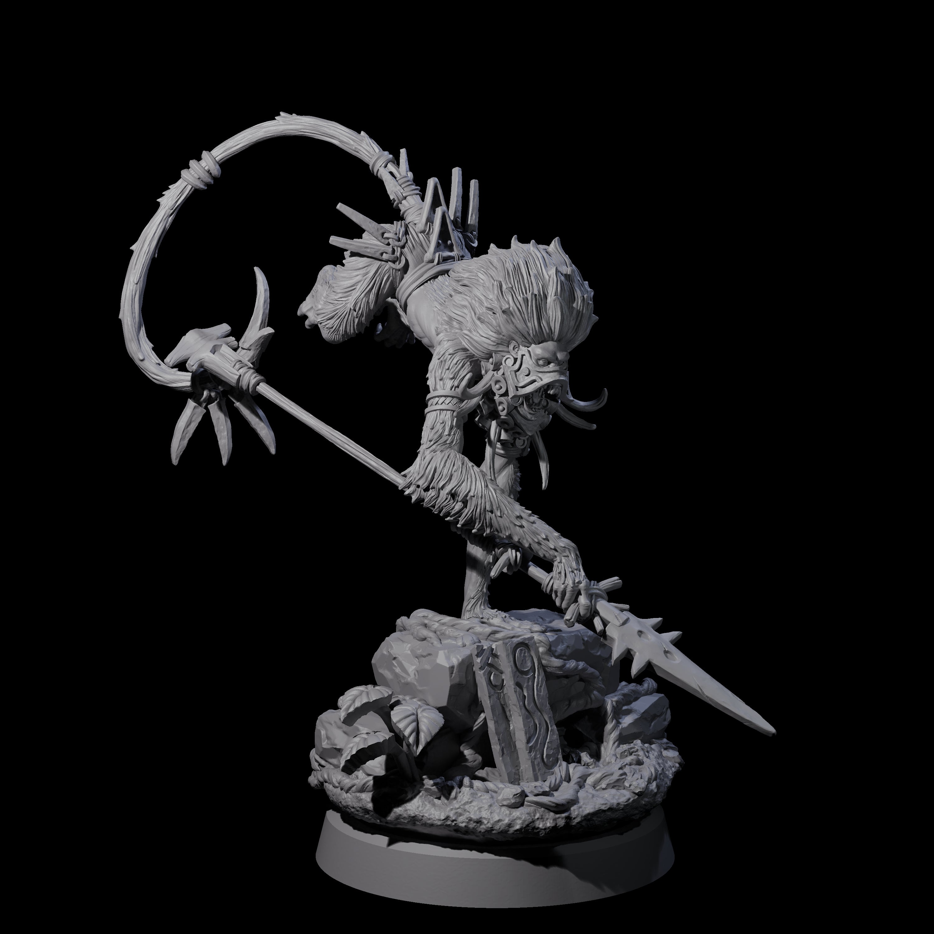 Swinging Hazodee Shaman A Miniature for Dungeons and Dragons, Pathfinder or other TTRPGs
