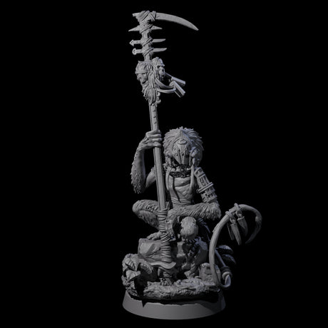 Swinging Hazodee Shaman B Miniature for Dungeons and Dragons, Pathfinder or other TTRPGs
