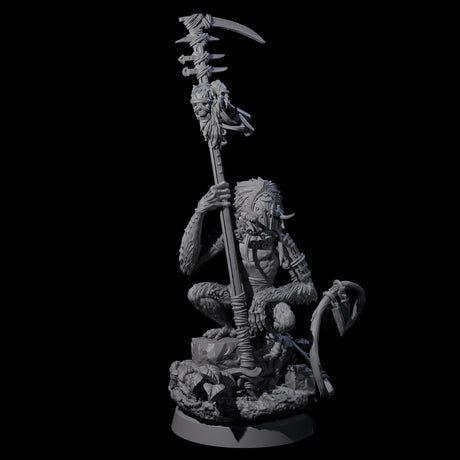 Swinging Hazodee Shaman B Miniature for Dungeons and Dragons, Pathfinder or other TTRPGs