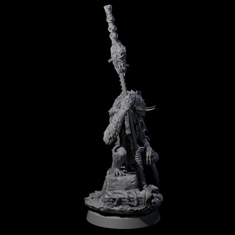 Swinging Hazodee Shaman B Miniature for Dungeons and Dragons, Pathfinder or other TTRPGs