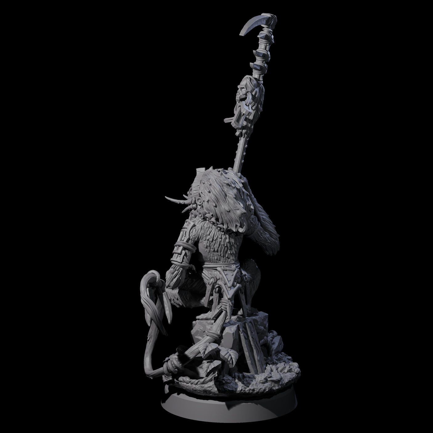 Swinging Hazodee Shaman B Miniature for Dungeons and Dragons, Pathfinder or other TTRPGs