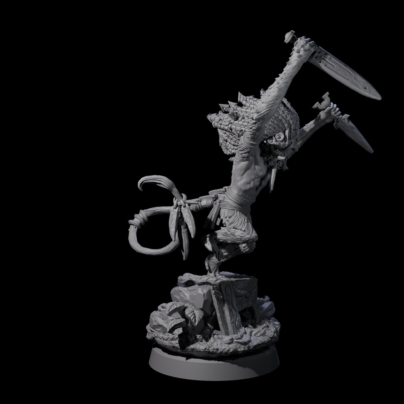 Swinging Hazodee Shaman C Miniature for Dungeons and Dragons, Pathfinder or other TTRPGs