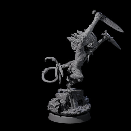 Swinging Hazodee Shaman C Miniature for Dungeons and Dragons, Pathfinder or other TTRPGs