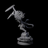 Swinging Hazodee Shaman C Miniature for Dungeons and Dragons, Pathfinder or other TTRPGs