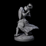 Swinging Holy Elf Cleric Miniature for Dungeons and Dragons, Pathfinder or other TTRPGs