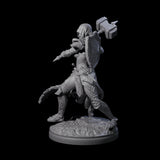 Swinging Holy Elf Cleric Miniature for Dungeons and Dragons, Pathfinder or other TTRPGs
