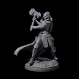Swinging Holy Elf Cleric Miniature for Dungeons and Dragons, Pathfinder or other TTRPGs