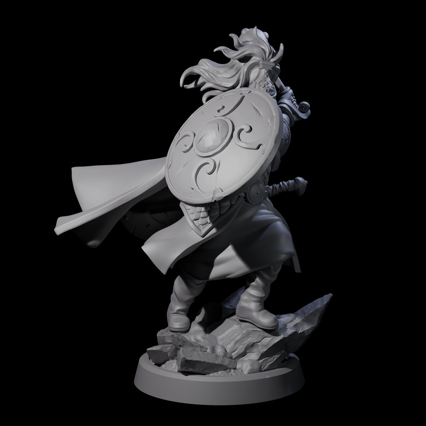Swinging Mace Fighter Miniature for Dungeons and Dragons, Pathfinder or other TTRPGs