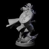 Swinging Mace Fighter Miniature for Dungeons and Dragons, Pathfinder or other TTRPGs