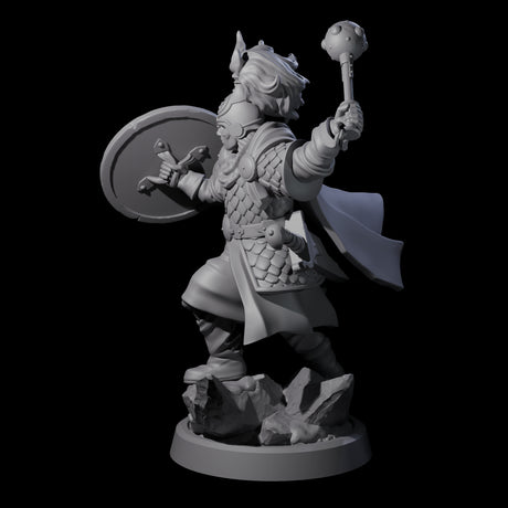 Swinging Mace Fighter Miniature for Dungeons and Dragons, Pathfinder or other TTRPGs