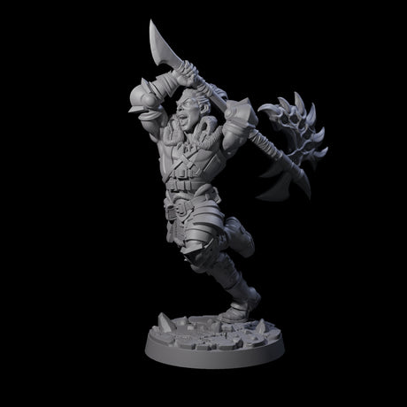 Swinging Mega Axe Barbarian Miniature for Dungeons and Dragons, Pathfinder or other TTRPGs