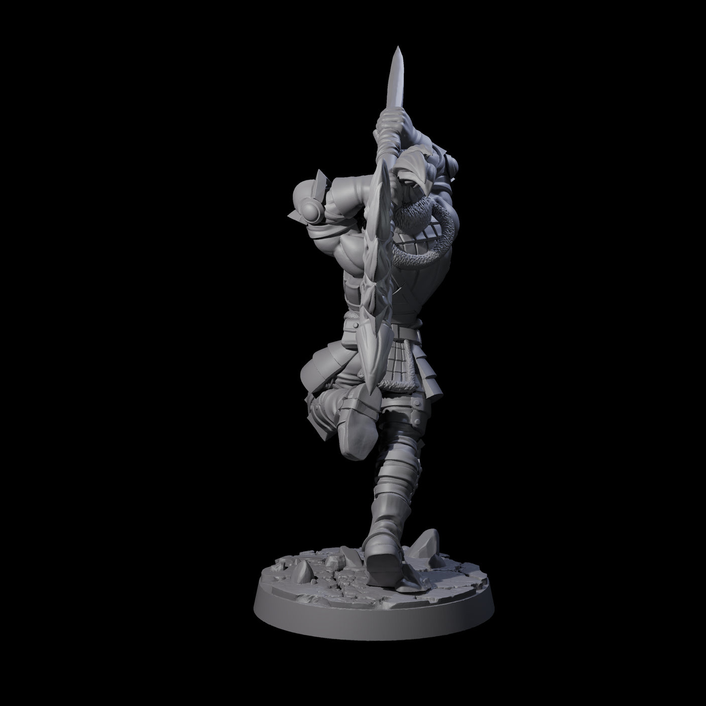 Swinging Mega Axe Barbarian Miniature for Dungeons and Dragons, Pathfinder or other TTRPGs