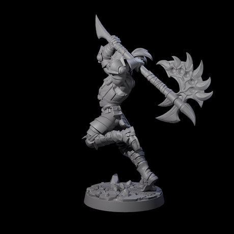 Swinging Mega Axe Barbarian Miniature for Dungeons and Dragons, Pathfinder or other TTRPGs