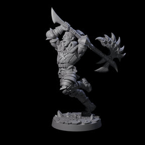 Swinging Mega Axe Barbarian Miniature for Dungeons and Dragons, Pathfinder or other TTRPGs