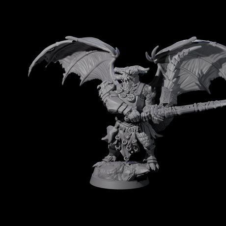 Swinging Scaled Dragonborn Warlord Miniature for Dungeons and Dragons, Pathfinder or other TTRPGs