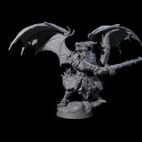 Swinging Scaled Dragonborn Warlord Miniature for Dungeons and Dragons, Pathfinder or other TTRPGs
