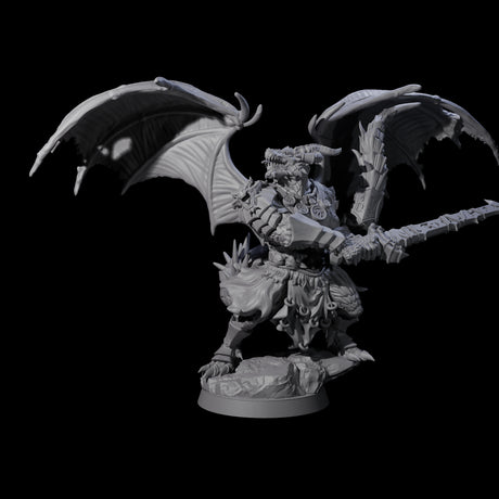 Swinging Scaled Dragonborn Warlord Miniature for Dungeons and Dragons, Pathfinder or other TTRPGs