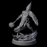 Swinging Sea Champion Miniature for Dungeons and Dragons, Pathfinder or other TTRPGs