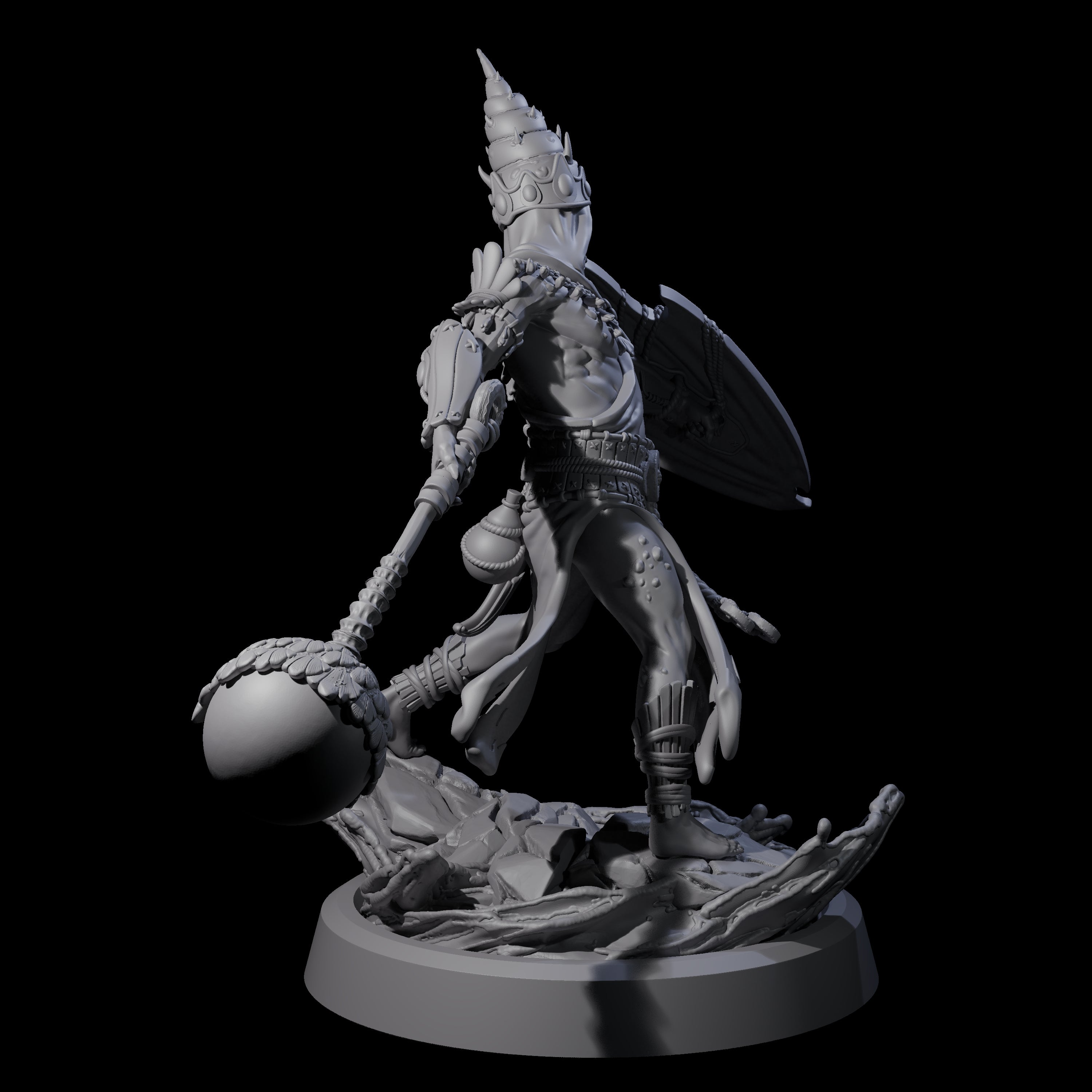 Swinging Sea Champion Miniature for Dungeons and Dragons, Pathfinder or other TTRPGs