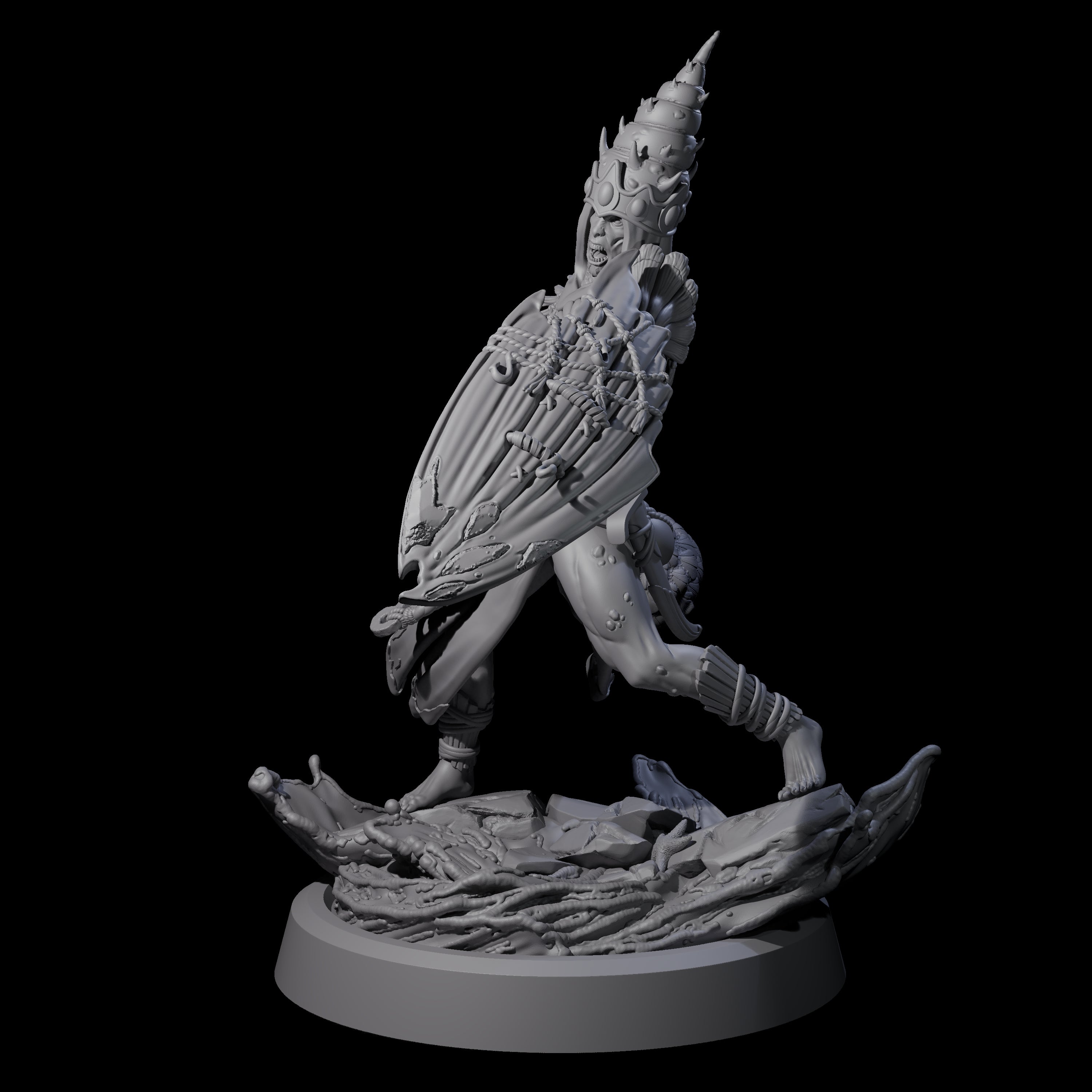 Swinging Sea Champion Miniature for Dungeons and Dragons, Pathfinder or other TTRPGs