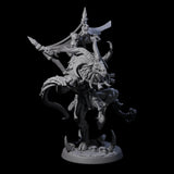 Swiping Beastman Necromancer Miniature for Dungeons and Dragons, Pathfinder or other TTRPGs