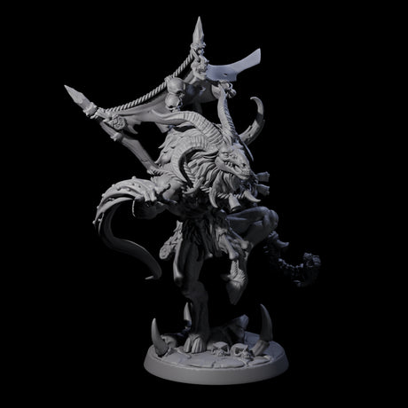 Swiping Beastman Necromancer Miniature for Dungeons and Dragons, Pathfinder or other TTRPGs
